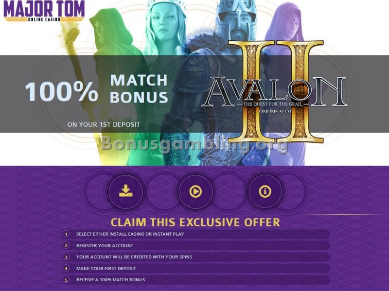 Major Tom Casino Website Screenshot