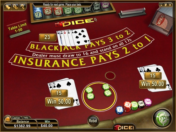 3d blackjack game