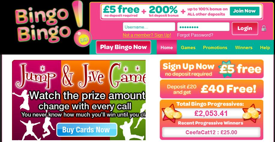 Bingobingo.co.uk website screenshot