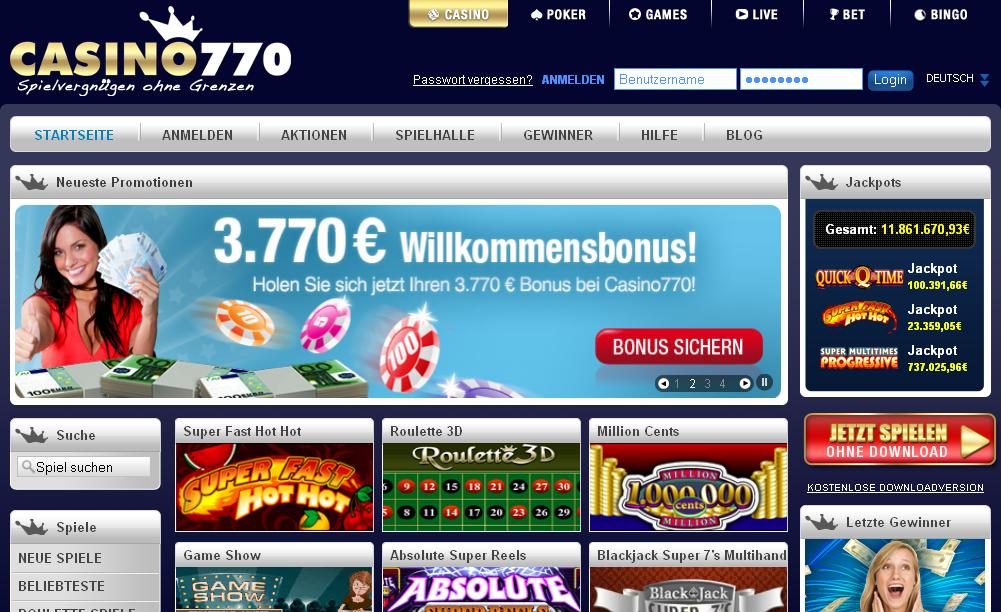 Casino770 German Site