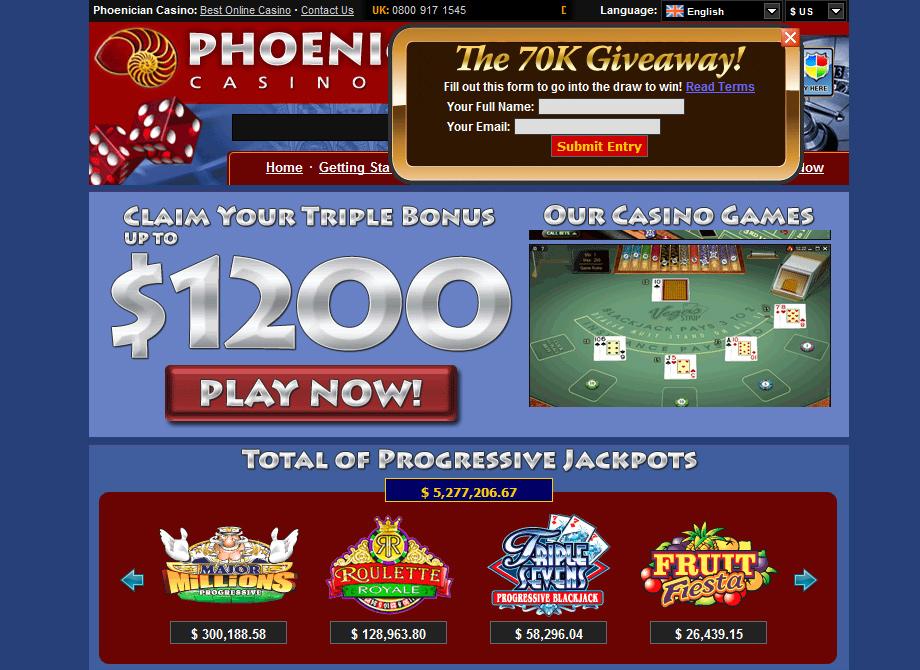 Phoenician Casino - €1200 welcome bonus