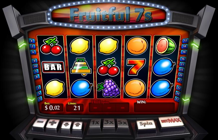 Fruitful 7s slot machine screenshot
